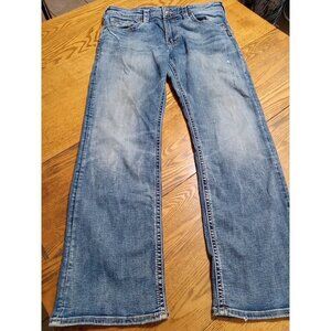 SILVER Jeans Mens  33 X 29 BLUE  Preowned Summer BOOTCUT ? Used Casual Work